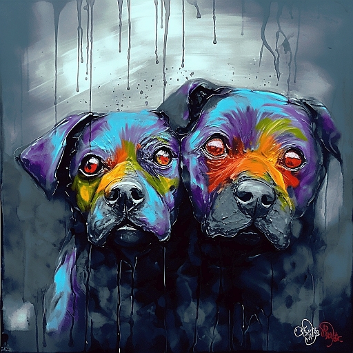Coloured dog